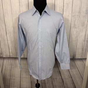 Brooks Brothers Regent Men's Size 17 Light Blue Non-Iron Cotton Dress Shirt
